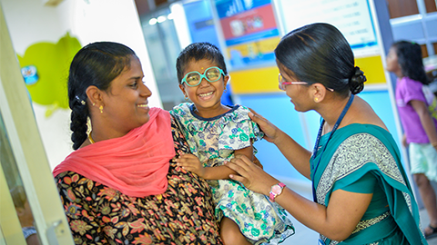 Good vision during infancy and early childhood is vital for normal development, including social development. INDIA (Photo: Aravind eye care CC BY-NC-SA) 4.0