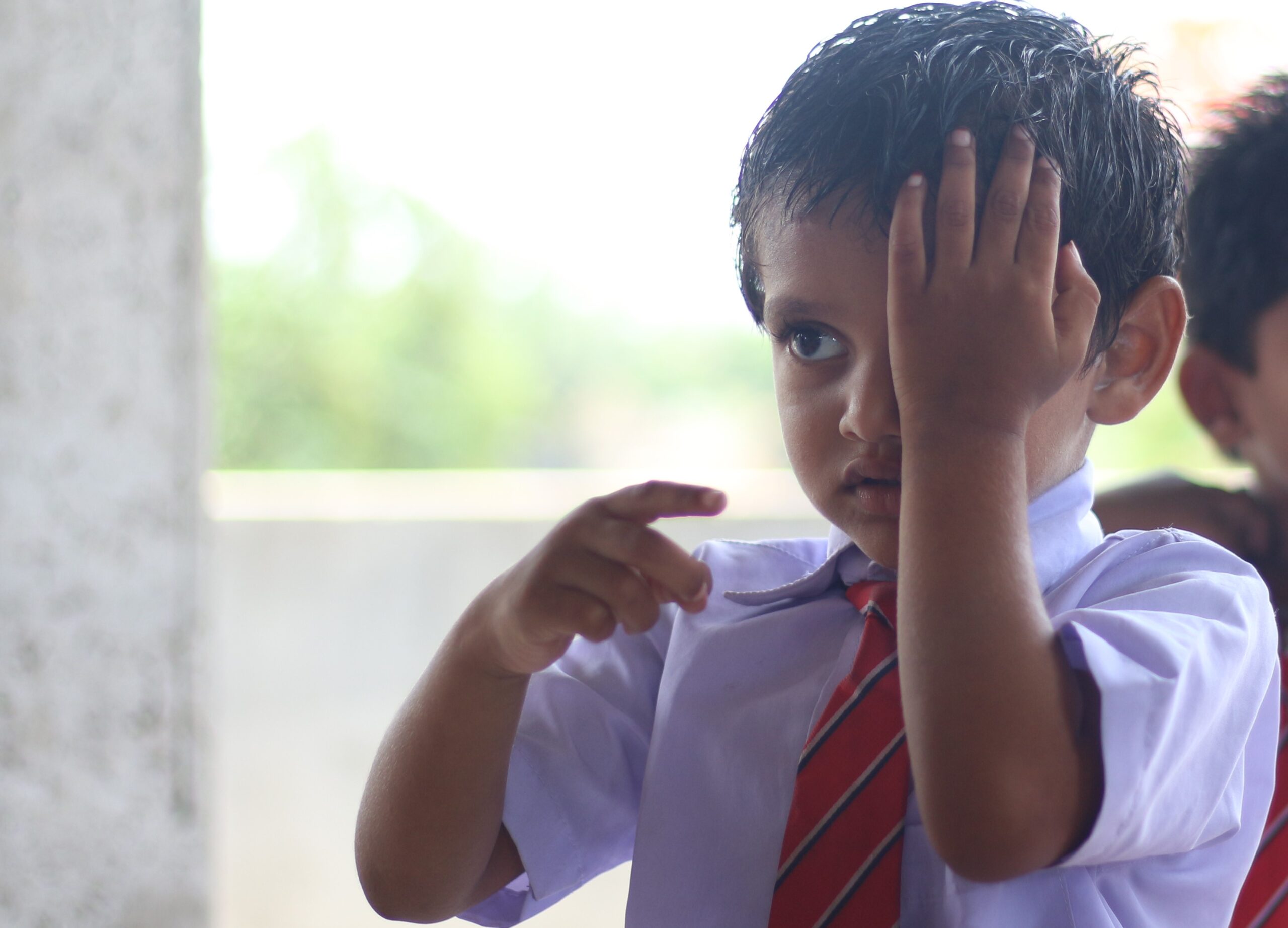 A child is screened for refractive error in his school, India. (Photo: Srinivas Marmamula, LVPEI India CC BY-NC-SA 4.0)